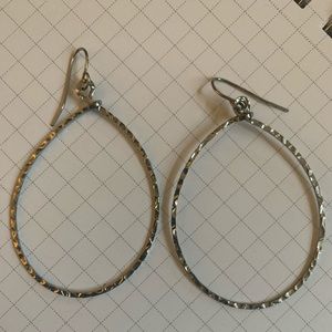 Silver Oval Earrings